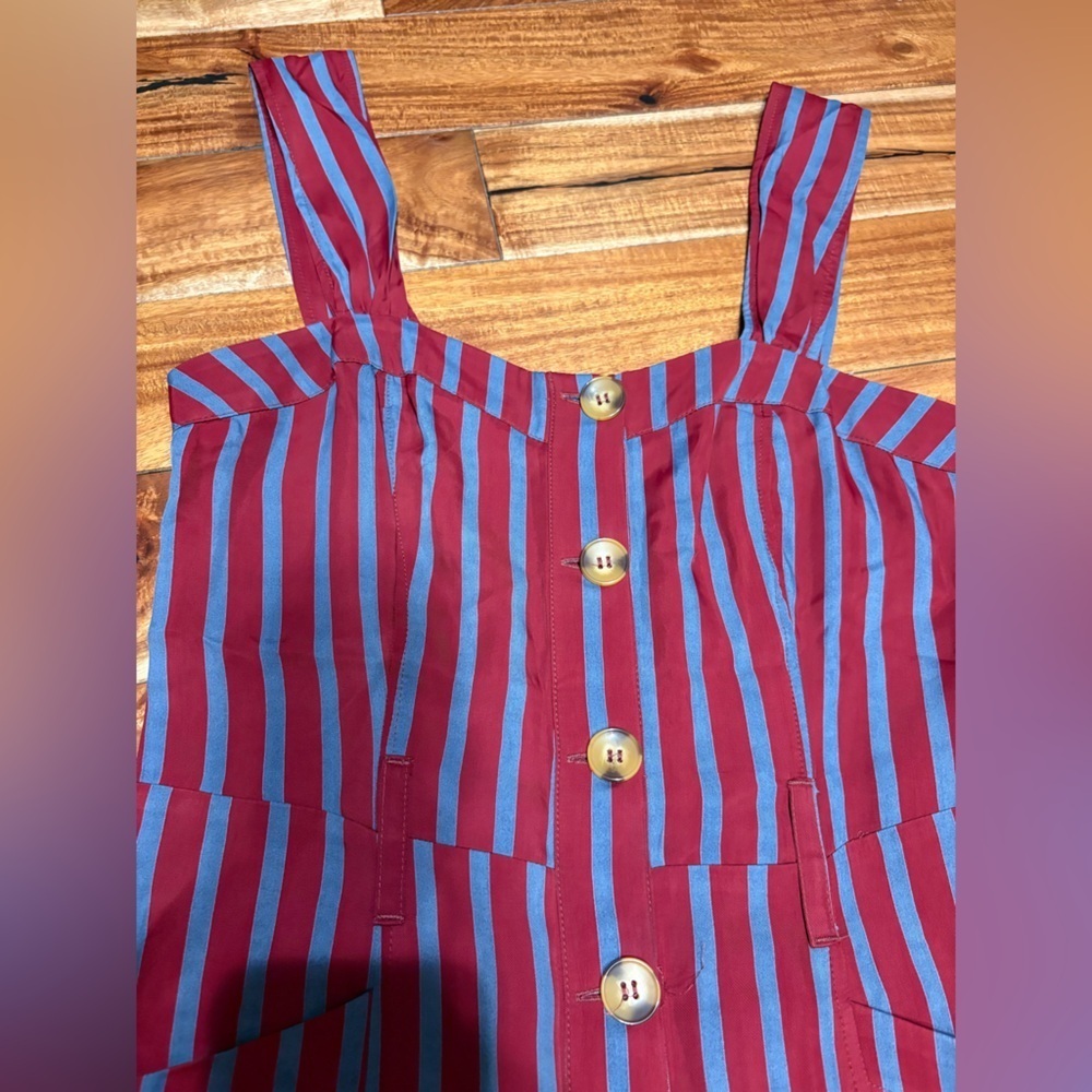 Free People City Girl Striped Jumpsuit - Picture 5 of 6